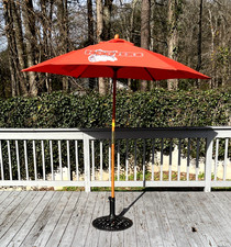 HOOTERS Wood Outdoor Umbrella