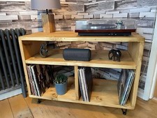 Vinyl Record Storage Unit Urban Reclamation Handmade Solid Wood Rustic