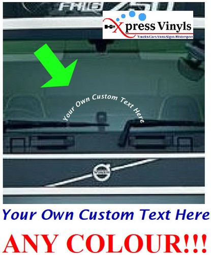 Custom text truck windscreen - text,