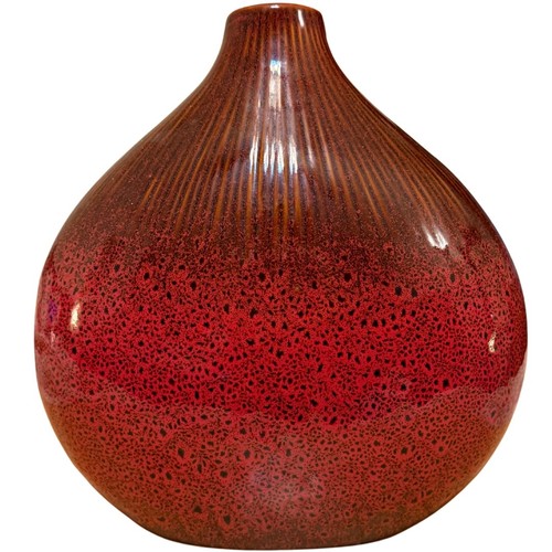 Large red vase - large, speckled