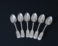 Set of 6 Antique Silver Plated