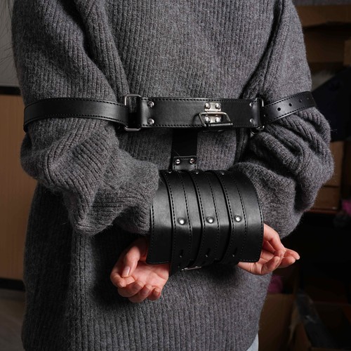 Leather bondage back - leather,
