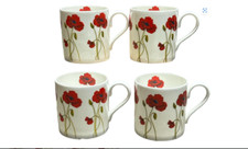 Set poppy design coffee - of,