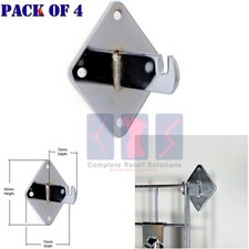 4x GRID MESH PANEL CHROME SHOP DISPLAY PANEL - ACCESSORY: WALL BRACKET