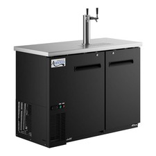Double Tap Kegerator Beer Dispenser - Black, (2) 1/2 Keg Capacity