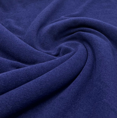 Navy terry towelling polyester - towelling,