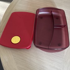 TUPPERWARE ROCK `N SERVE Split Lunch Storage Box 3990A Rectangle 31 x 19.4cm New