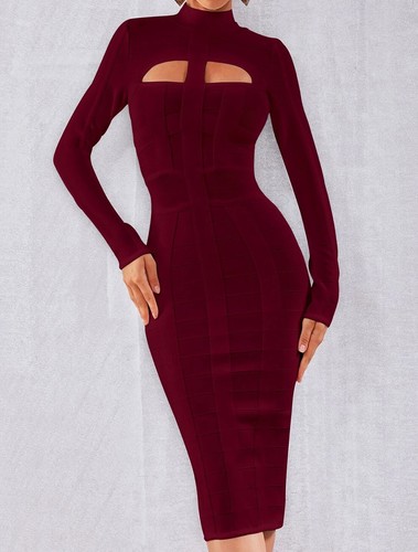 Size burgundy midi dress - 12,