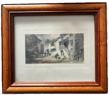 Vintage Print 'The Three Pilchards, Postcard of Polperro Cornwall by C Russell