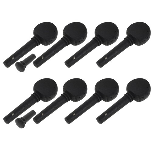 Black violin pegs and end - black,