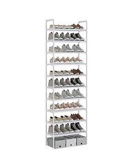 10-Tier Tall Shoe Rack,40 Pairs Metal Shoe Shelf Storage Organizer Shelving Unit