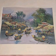 Thai Painting On A  Material
