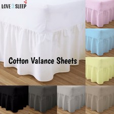 CLEARANCE! Cotton Over The Mattress Frill Fitted Valance Sheet - All UK Sizes