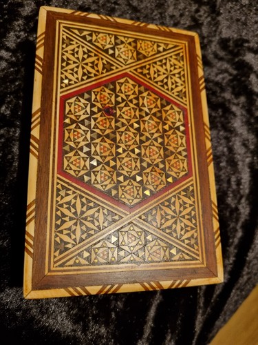Vintage inlaid marquetry mop - inlaid,