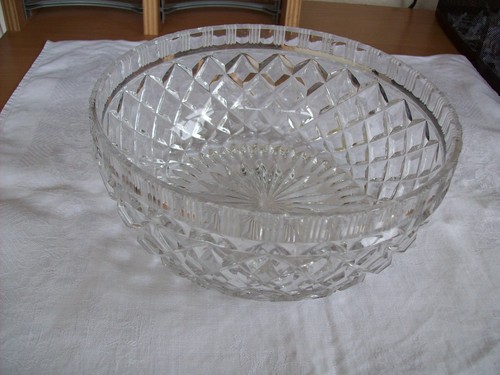 Vintage large crystal - bowl, for