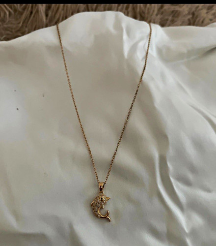 Gold plated dolphin charm - plated,
