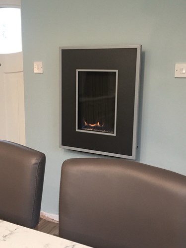 Wall mounted flueless gas fire - wall,