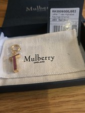 Mulberry Letter T Purse Bag Charm Keyring Enamel  