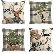 4X Christmas Cushion Cover