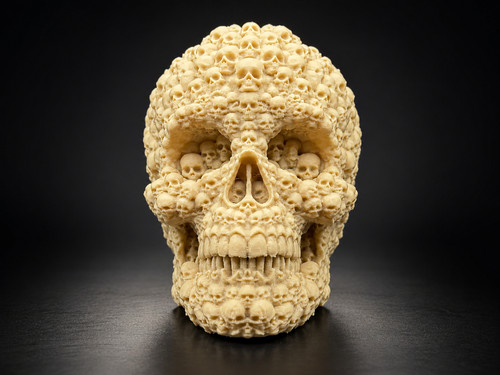 Ivory skull ornament - skull,