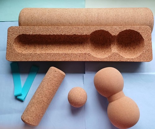 Cork wobble balance board - board, for
