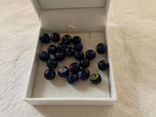 VINTAGE MURANO MILLEFIORI VENETIAN  BLUE MIXED BEADS  JEWELLERY MAKING ( 22 )