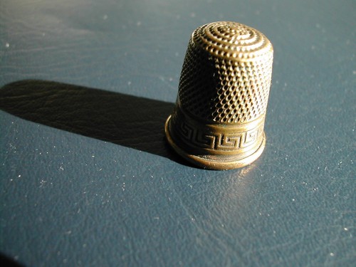Vintage brass thimble - brass, good