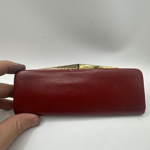 Vintage leather pen case - leather,