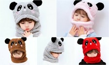 Boy Girl Panda Snood Hat Scarf
