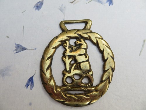 Vintage horse brass griffin - horse, ?