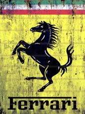 Ferrari, Retro Vintage Metal
