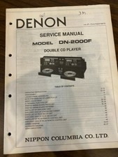 DENON DN-2000F DN2000F Service Manual **ORIGINAL**