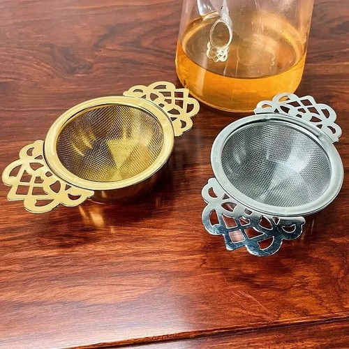Tea strainers with drip bowl - with,