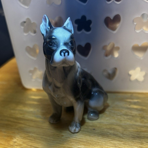 Ceramic boston terrier dog - terrier,