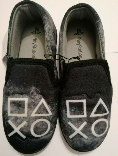 Boys slippers playstation - playstation, logo