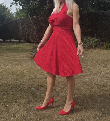 Red halter neck marilyn - marilyn, monroe