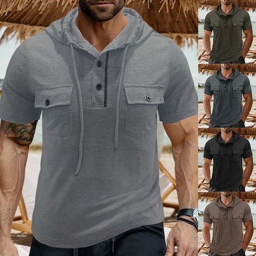 Mens hooded shirt short - mens,