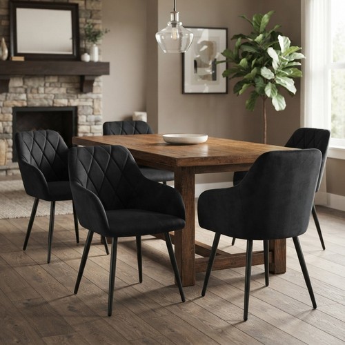 Modern ergonomic velvet dining - modern,