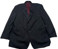 Oxford Blue By Brigdens Suit Blazer Men's 50 R Jacket 100% Wool Black VGC
