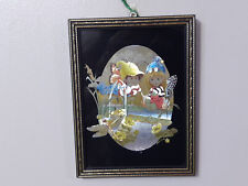 Framed Fantasy Foil Art Picture Mythical Fairy Fairies Fairy Tale Wall Hanging