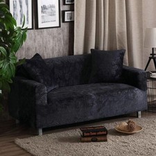 Cover Sofa Protector Velvet Slipcover Set Couch Settee Recliner Elastic 3/4 Seat