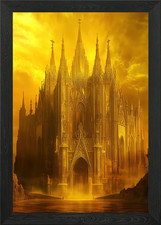 Golden Cathedral Framed Wall