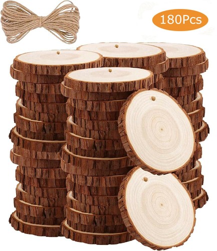 200pcs natural wood slices - wood,