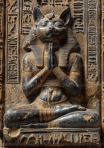 Ancient egyptian bastet art - egyptian,