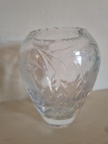 Vintage cut glass - cut, rose