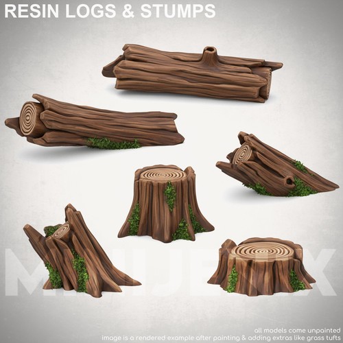 Tree stumps logs resin - tree,