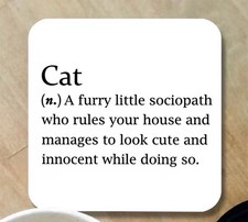 Piece funny cat coaster - 1,
