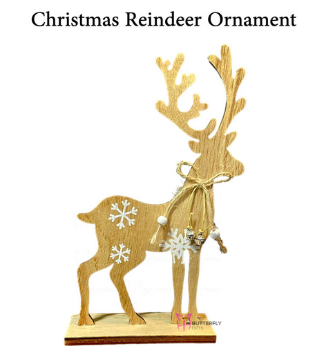 Christmas wooden reindeer - christmas,