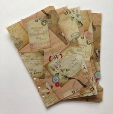 Personal Filofax Dividers in Beautiful Vintage Postcard Design - Laminated