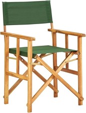 Director's Chairs - 2 pcs Solid Wood in Green - Foldable